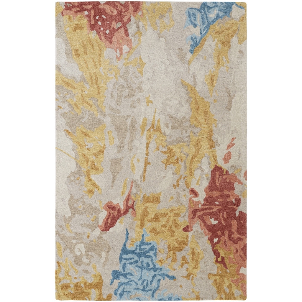 Xuboz Abstract Stain Resistant Area Rug By HomeRoots - 4' x 6'