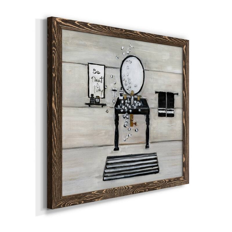 Neat and Tidy Bath-Premium Framed Canvas - Ready to Hang
