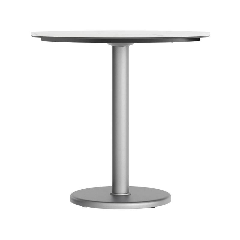 Commercial All-Weather HPL Tabletop with Round Base