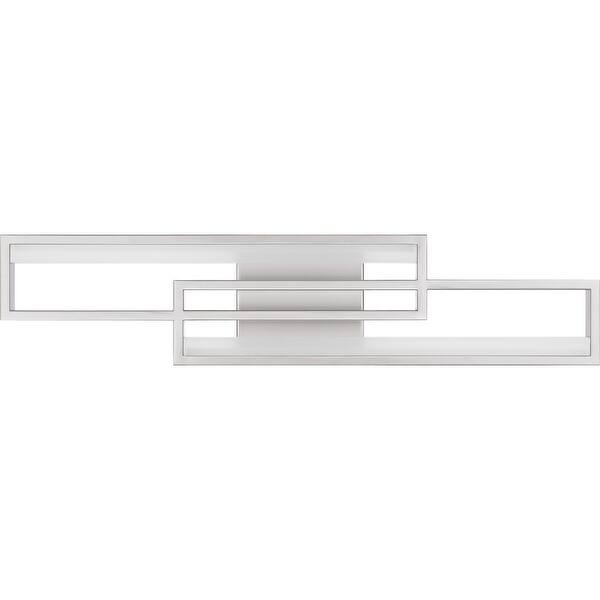 slide 2 of 9, Kocha Integrated LED Painted Brushed Nickel Bath Light with CCT Switch