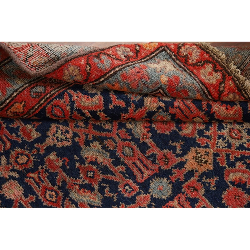 Malayer Antique Persian Runner Rug Hand-Knotted Wool Carpet - 3'7" x 12'11"