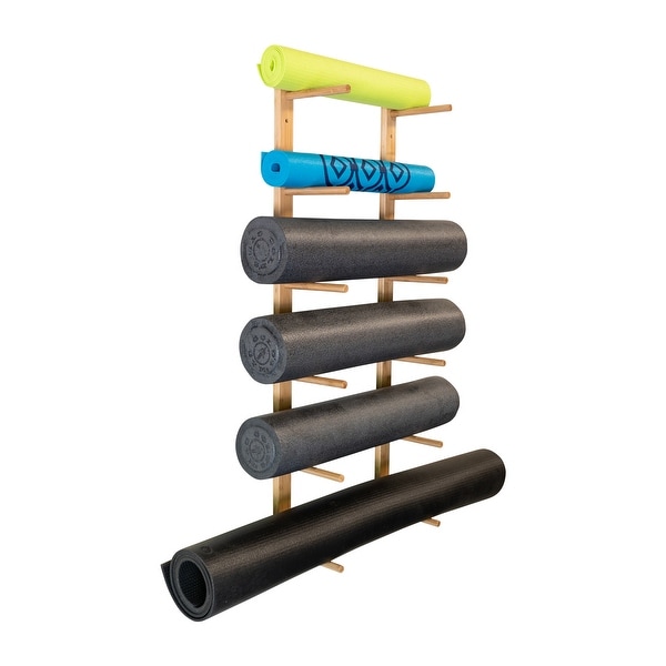 Shop Ultra Fitness Gear Premium Foam Roller Rack With Unfinished Bamboo