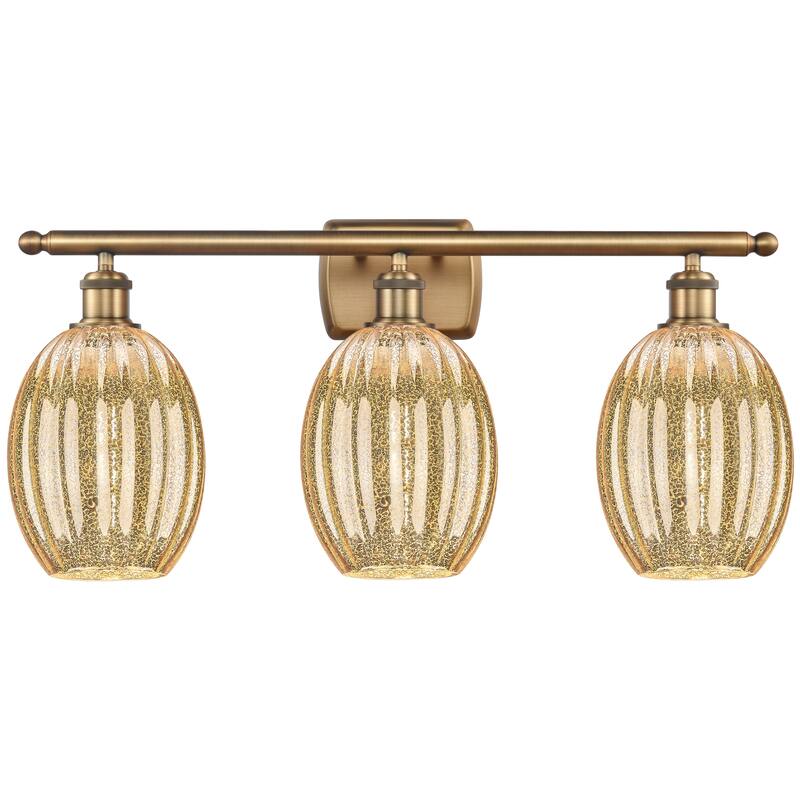 Innovations Lighting Endless Possibilities Ballston - Preston - 3 Light 26" Bulb Shade Bath Vanity Light - Mercury/Brushed Brass
