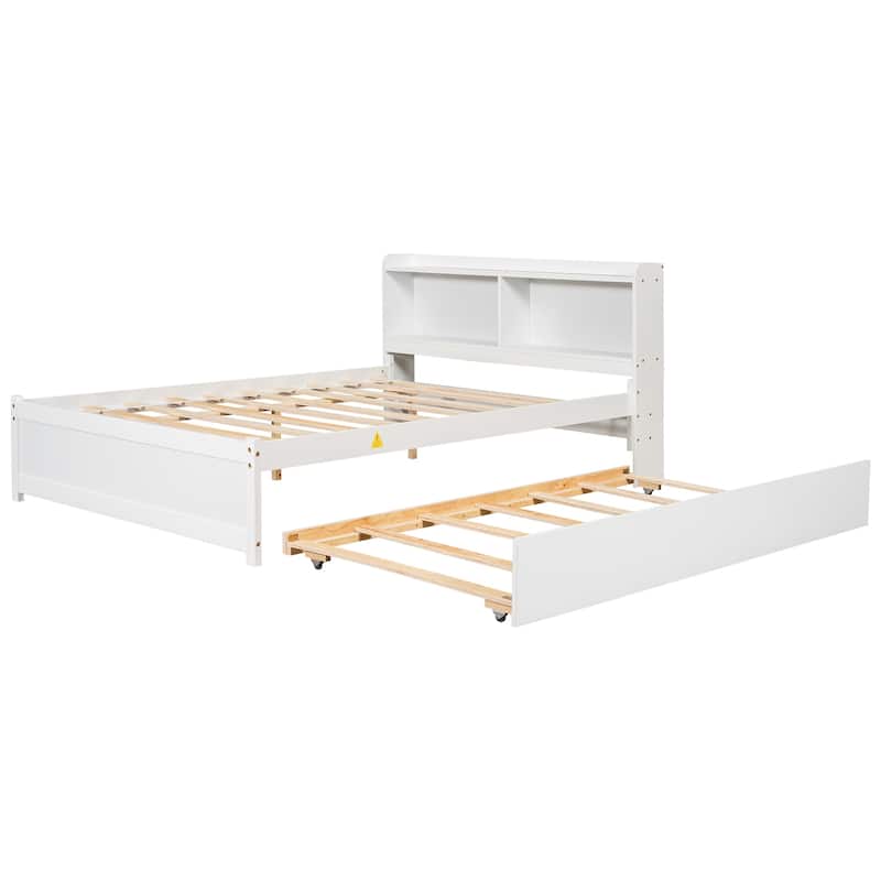 Full Bed with Trundle,Bookcase
