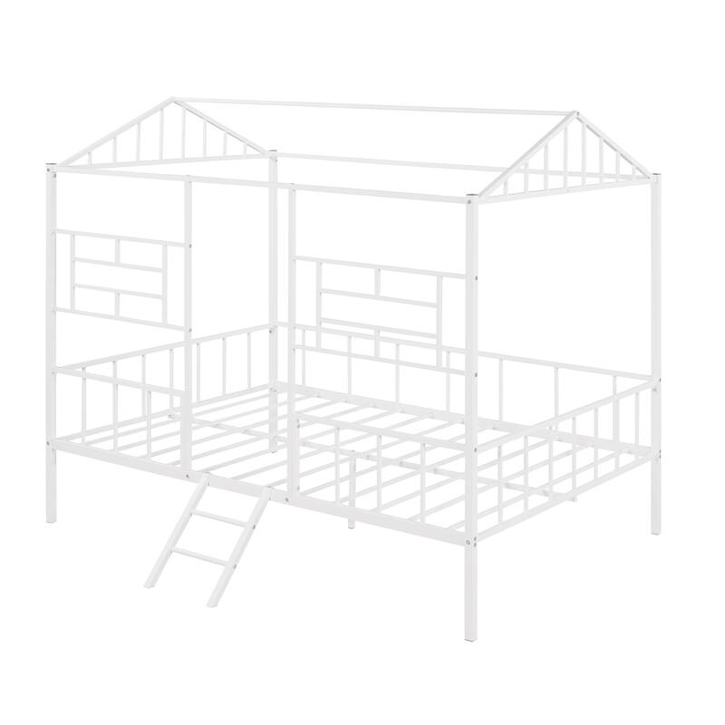 Metal Tree House Bed Frame for Kids, Twin/Full Size, Sturdy Frame, No Box Spring Required