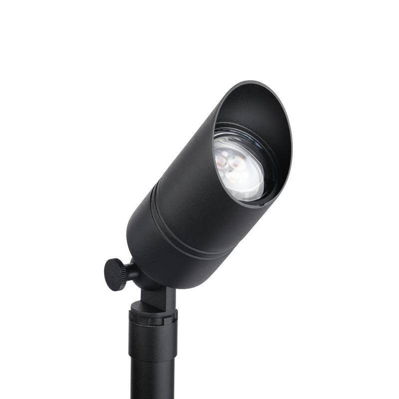 Kichler Lighting 5" Black Brass MR16 12V Drop-In Accent Fixture, Landscape Lighting, (2.25" x 5.25"), 15475BKB - 5.25