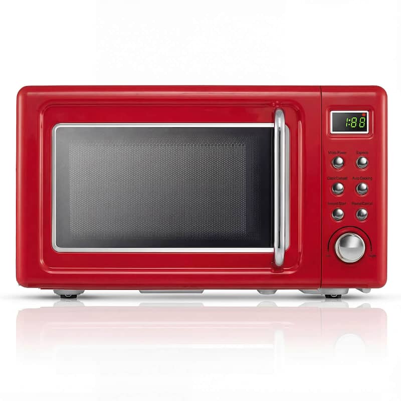 Costway 0.7Cu.ft Retro Countertop Microwave Oven 700W LED Display - See details