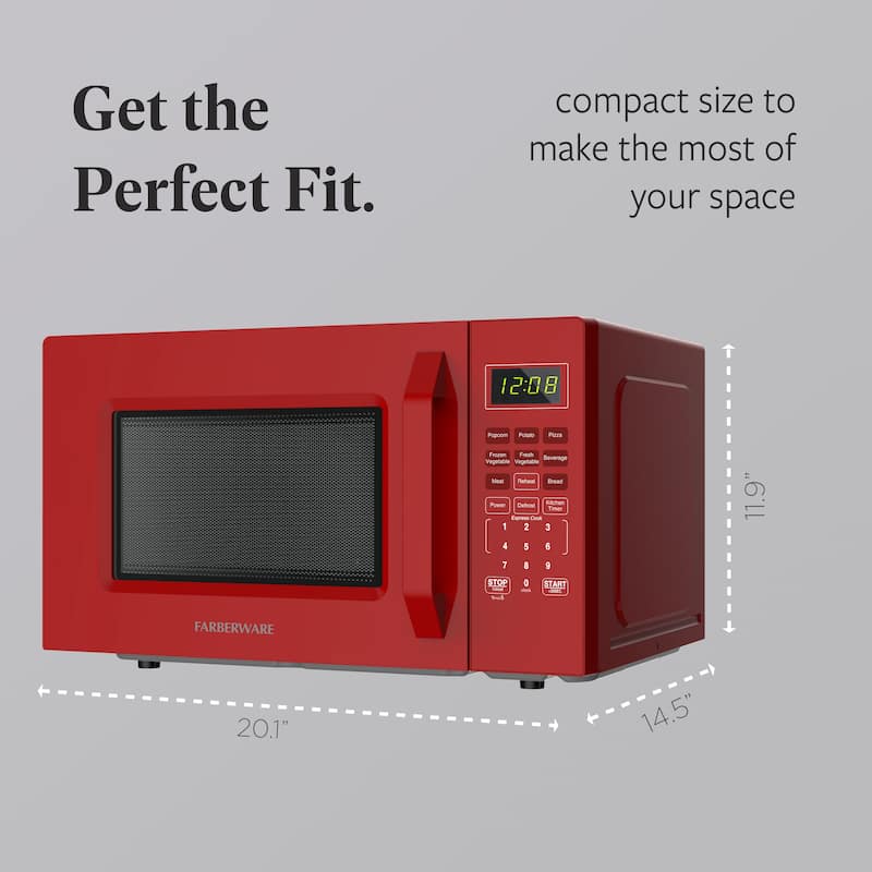 1.1 Cu. Ft. 1000-Watt Compact Microwave Oven, Black
