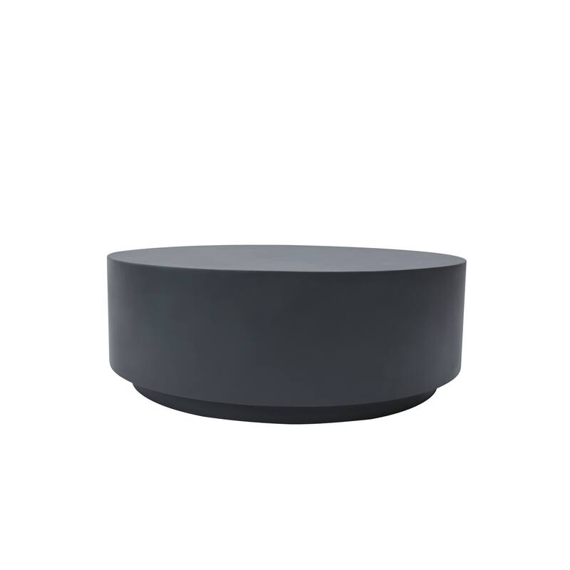 Elementi Home Rome 40" Round Concrete Coffee Table