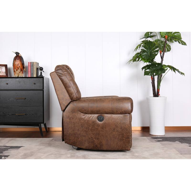 Breathable Bonded Leather Electric Recliner Chair Bed Bath & Beyond