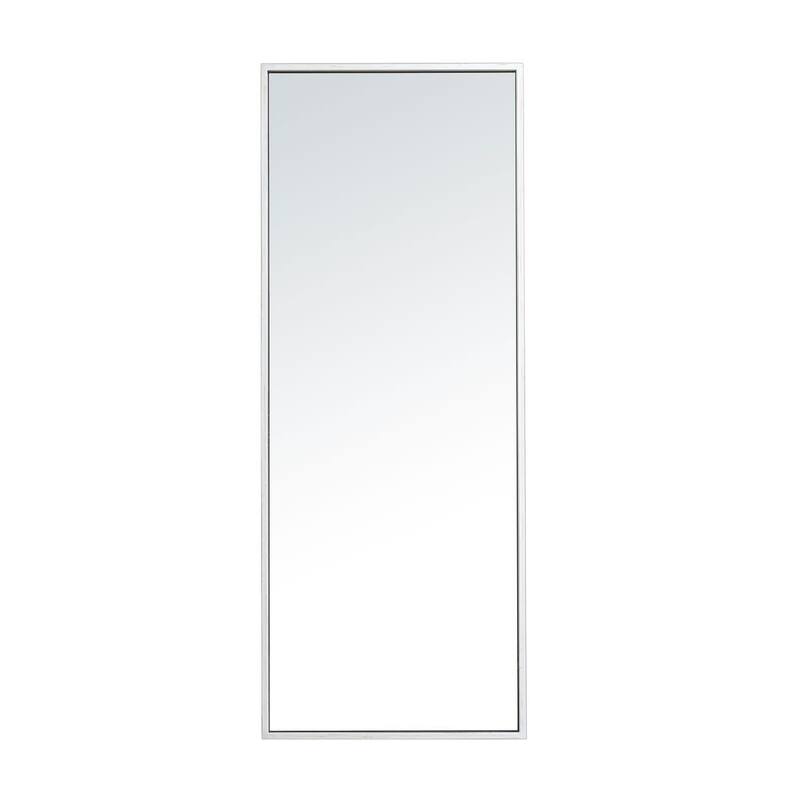 Elegant Lighting Eternity 36" x 14" Rectangular Beveled Metal Framed - Silver