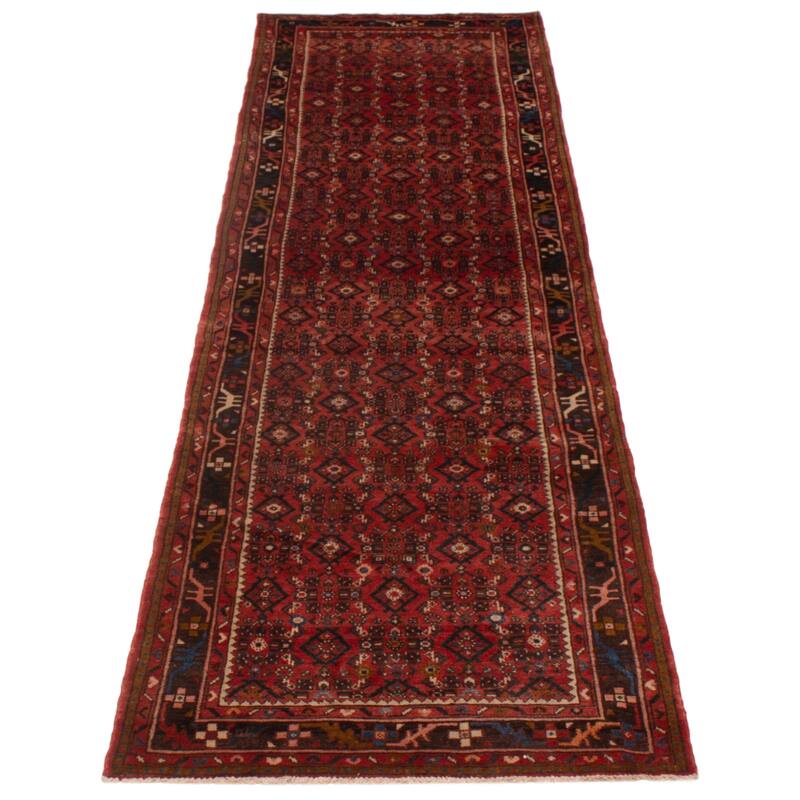 ECARPETGALLERY Hand-knotted Andelz Red Wool Rug - 3'9 x 12'10