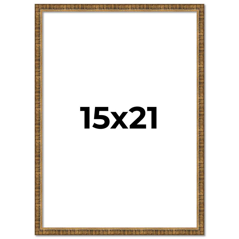 15x21 Frame Gold Picture Frame - Complete Modern Photo Frame Includes