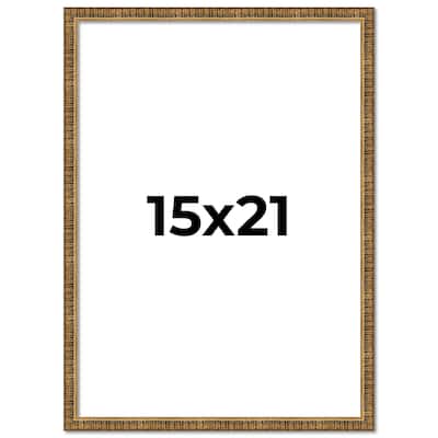 15x21 Frame Gold Picture Frame - Complete Modern Photo Frame Includes