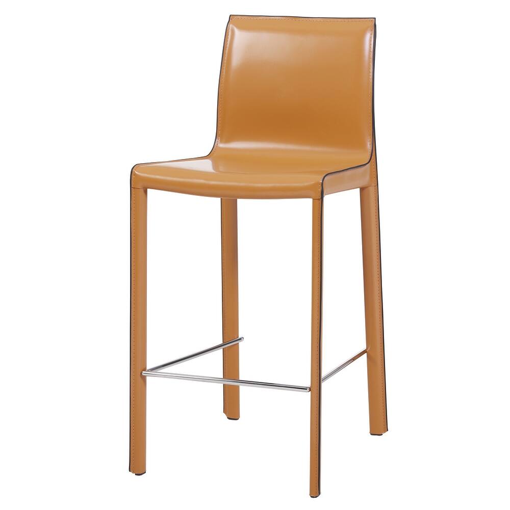 NPD Furniture Gervin Recycled Leather Counter Stool (Set of 2)