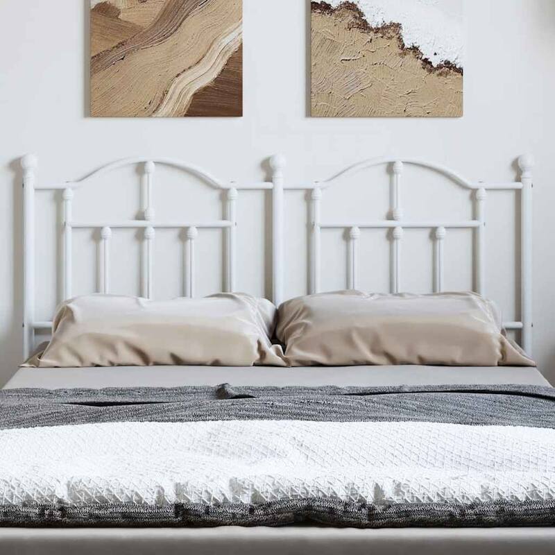 vidaXL 38.2 Inch Metal Headboard, Farmhouse Rustic Headboard Only