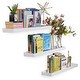 preview thumbnail 5 of 6, Wallniture Philly 31.5" Floating Shelves for Nursery Decor, White Bookshelf (Set of 3)