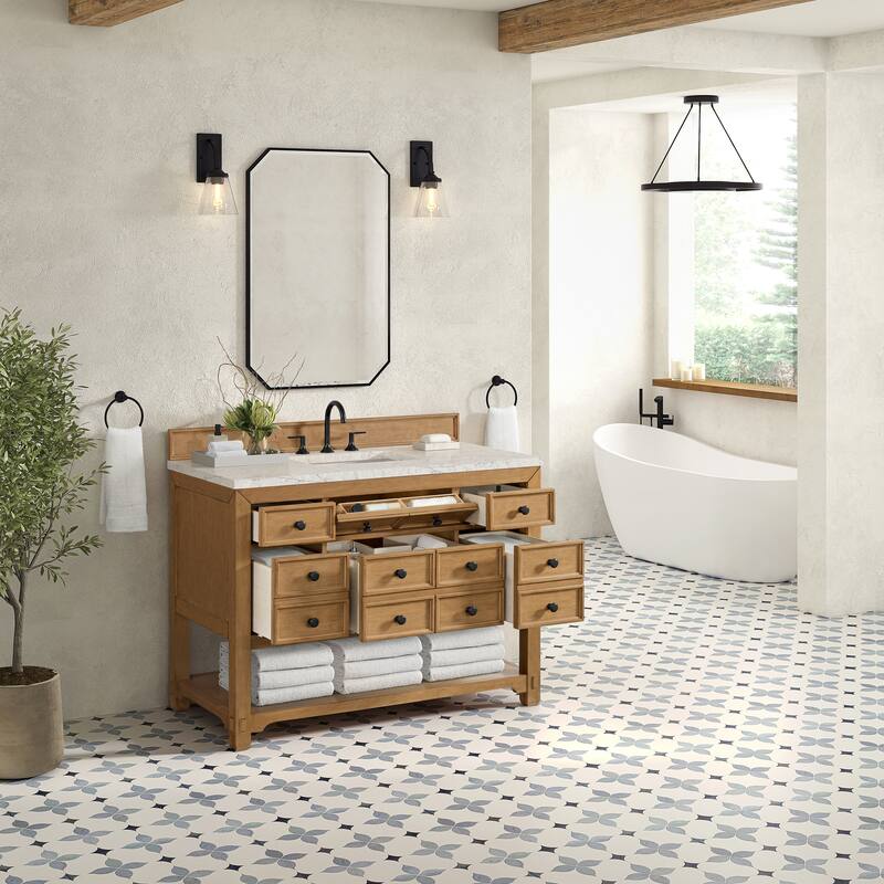 Malibu 48" Single Vanity, Amber Birch
