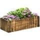 preview thumbnail 2 of 9, Outsunny Natural Rustic Distressed Wood Planter Box
