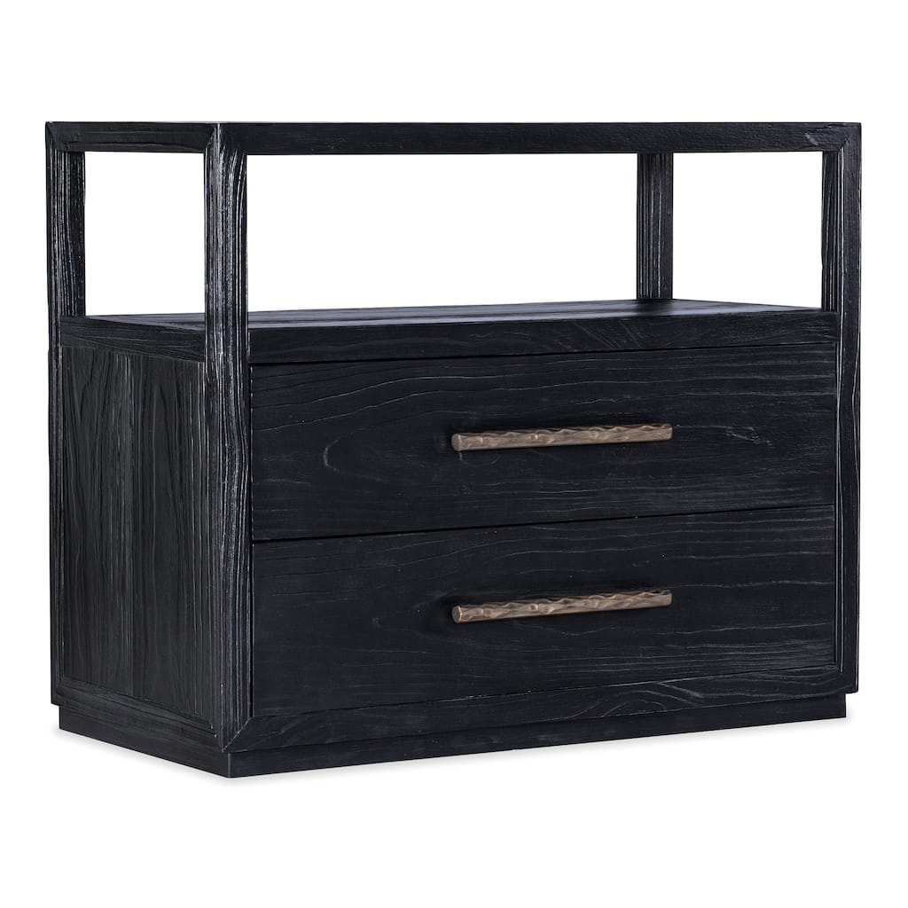 Linville Falls Shou Sugi Ban Two Drawer Nightstand