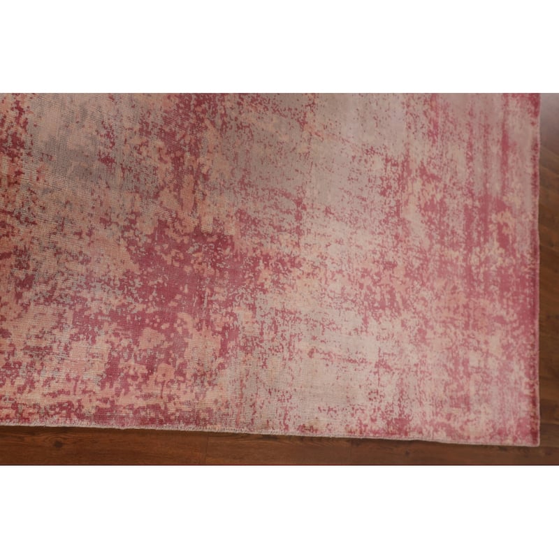 Indian Abstract Modern Area Rug Handmade Wool Carpet - 6'7"x 9'8"