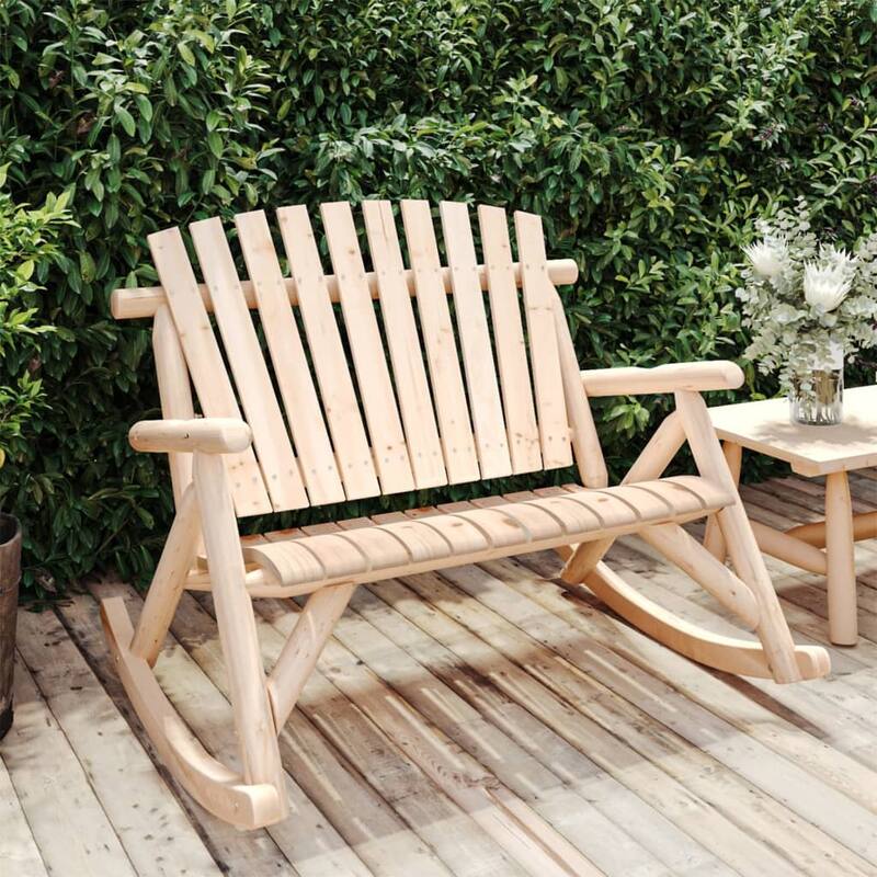 vidaXL Patio Chair 26.8"x33.9"x40.6" Solid Wood Spruce - 48.4" x 37.8" x 40.2" - Brown