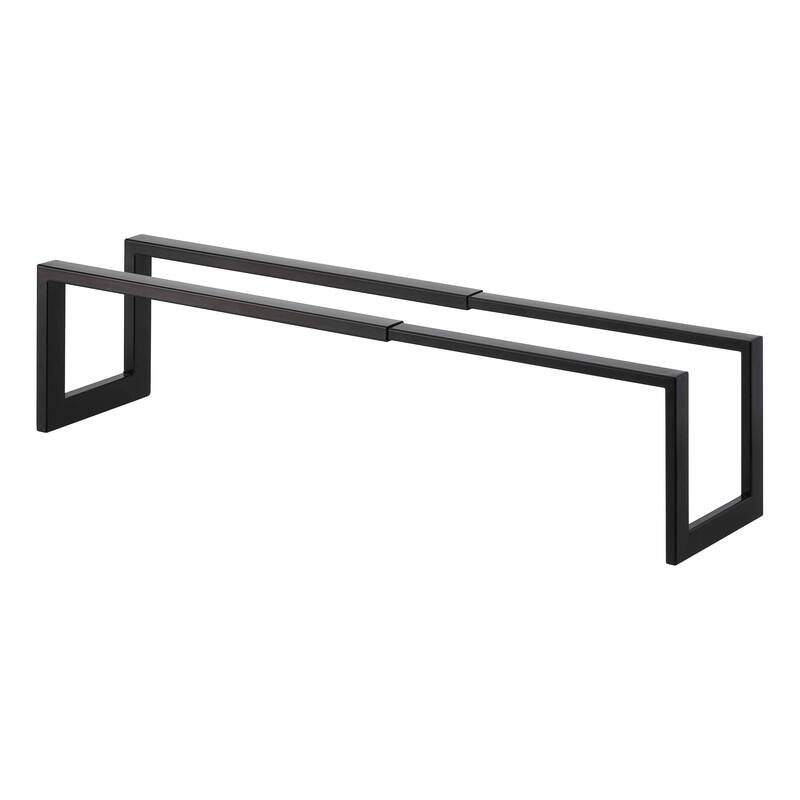 Yamazaki Home Expandable Shoe Rack - Two Sizes, Steel, Single, Holds 4 to 8 shoes, Expandable
