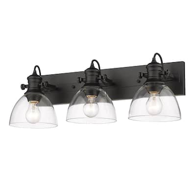Golden Lighting 3118-BA3 CLR Hines 3 Light 25" Wide Vanity Light with