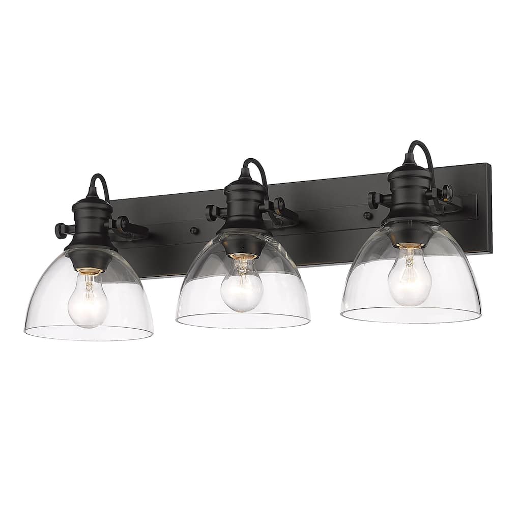Golden Lighting 3118-BA3 CLR Hines 3 Light 25" Wide Vanity Light with