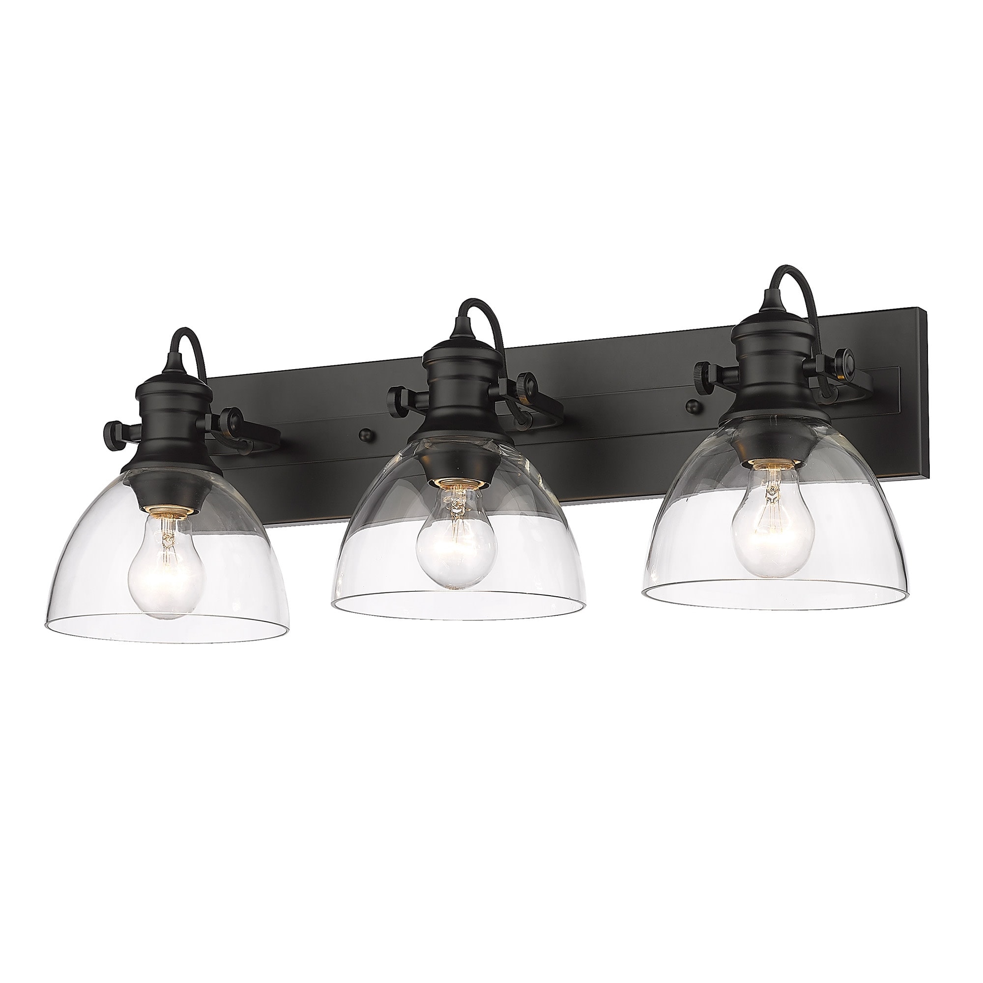 Golden Lighting 3118-BA3 CLR Hines 3 Light 25" Wide Vanity Light with