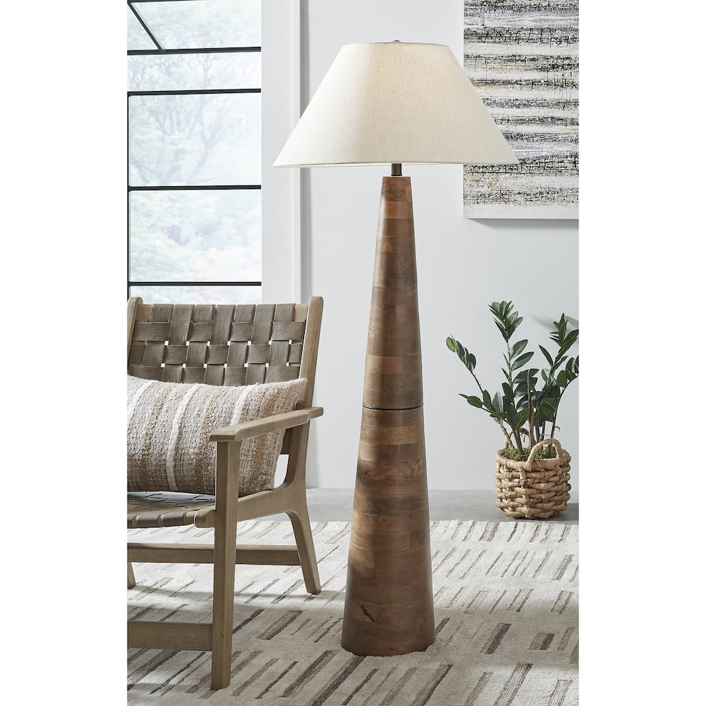 Signature Design by Ashley Danset Brown Floor Lamp - 24.25" W x 24.25" D x 58" H