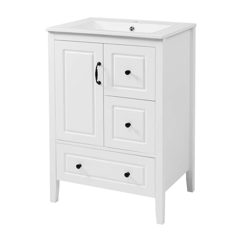 Christopher Knight Home - Luxford 24" Bathroom Vanity with Sink with 3 Soft-closing Drawers