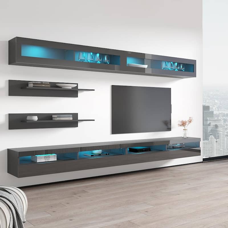 Fly I 35TV Wall Mounted Floating Modern Entertainment Center