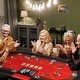 preview thumbnail 5 of 4, 10 Players Foldable Poker Texas Holdem Table, Felt Surface Oval Card Table with Stainless Steel Cup Holders & Padded Rails