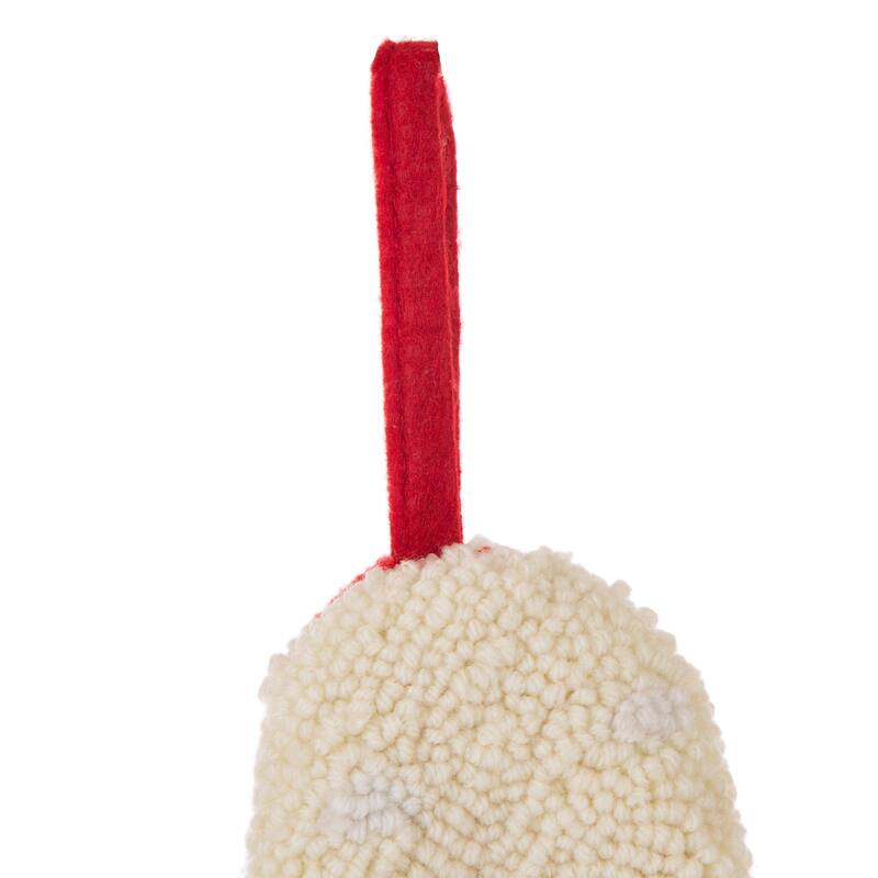Glitzhome 12.5"L Bone Shape Hooked Christmas Stocking