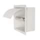 White Matte Stainless Steel Recessed Toilet Paper Holder with Cover