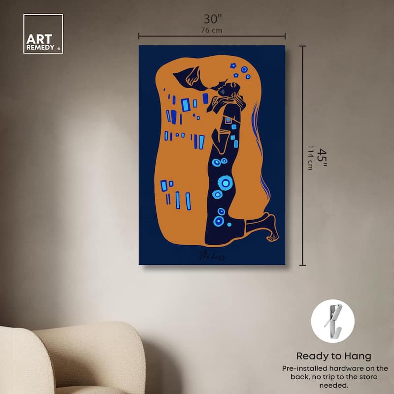 The Kiss Canvas by Art Remedy, Gallery Wrapped