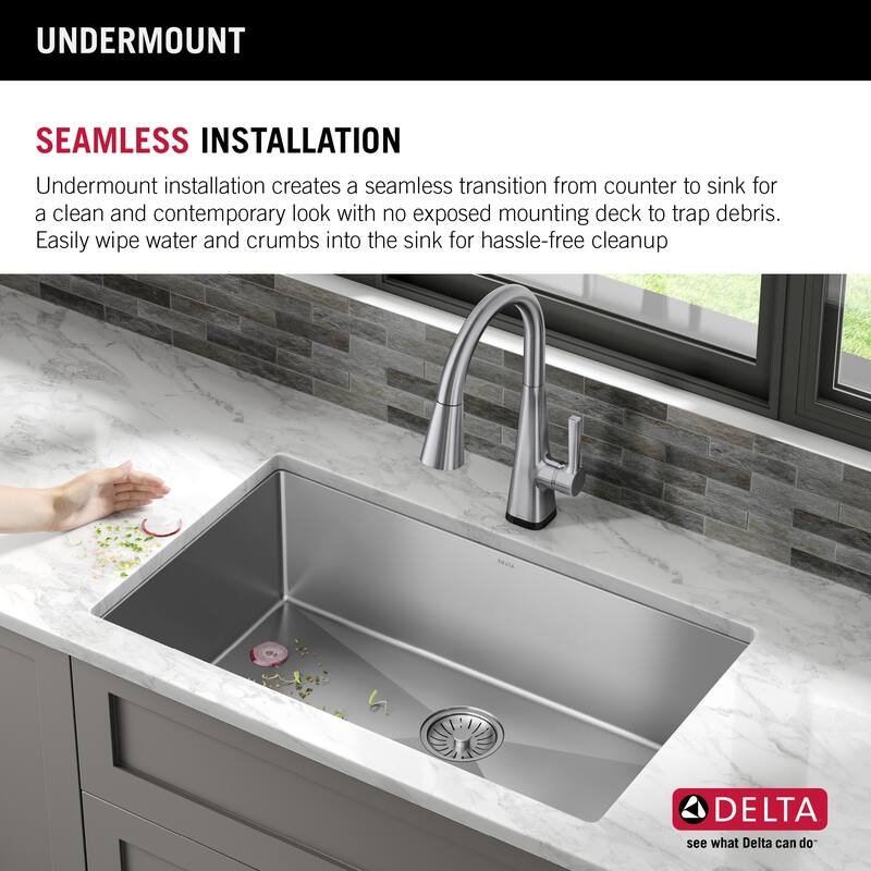 Delta 953034-32S Lenta 32” Undermount 16 Gauge Stainless Steel Single