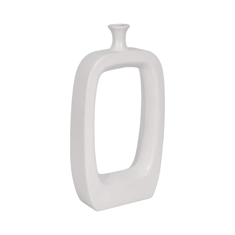Sagebrook Home Modern Coastal Cut Out Ceramic Bud Vase