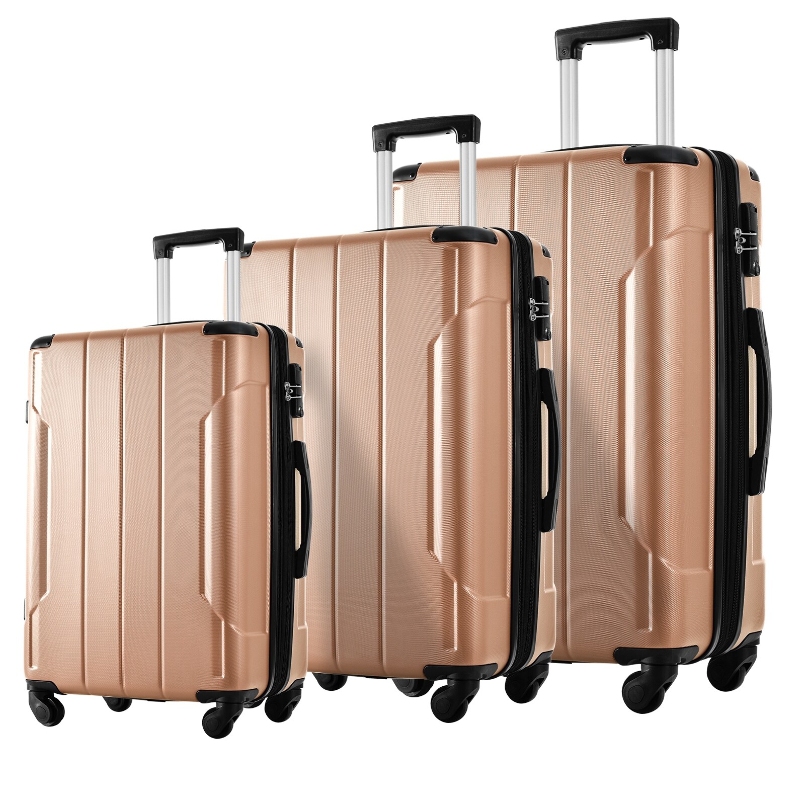 Gold hot sale hardside luggage