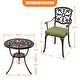 preview thumbnail 18 of 20, Nuu Garden Outdoor 3-Piece Cast Aluminum Patio Set with Cushions and Umbrella Hole