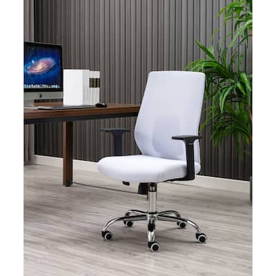 Porthos Home Gabby Mesh Ergonomic Office Chair with Chrome Roller Base