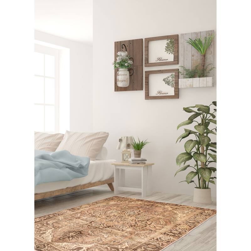 ECARPETGALLERY Hand-knotted Sarabi Brown Wool Rug - 7'0 x 10'11