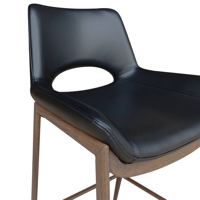 Contemporary Faux Leather and Metal 30" Bar Stool