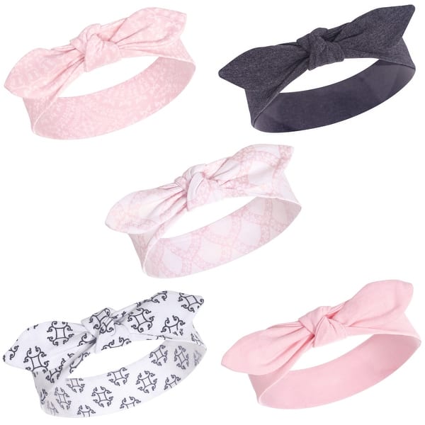 slide 1 of 1, Yoga Sprout Baby Girl Cotton Headbands 5pk, Scroll, 0-24 Months - Scroll Scroll - 0-24 Months