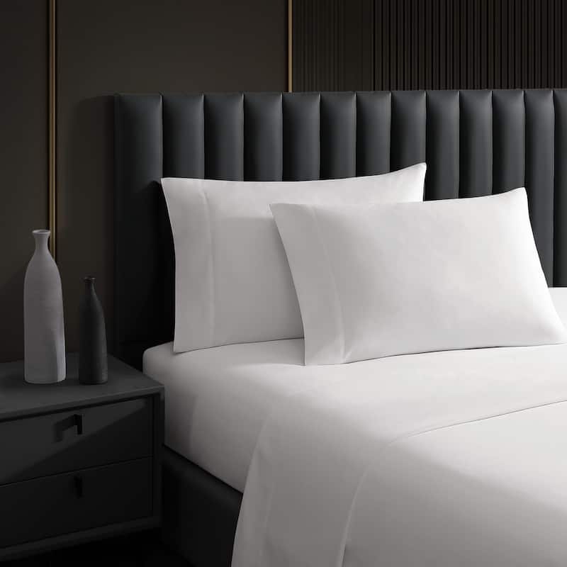 Vera Wang T1000 Sateen Cotton Solid Sheet Set