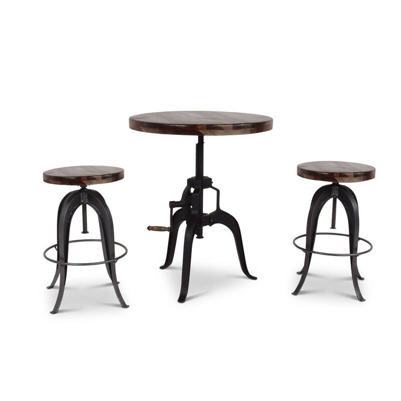 Steve Silver Seoni Adjustable 3-Piece Pub Set