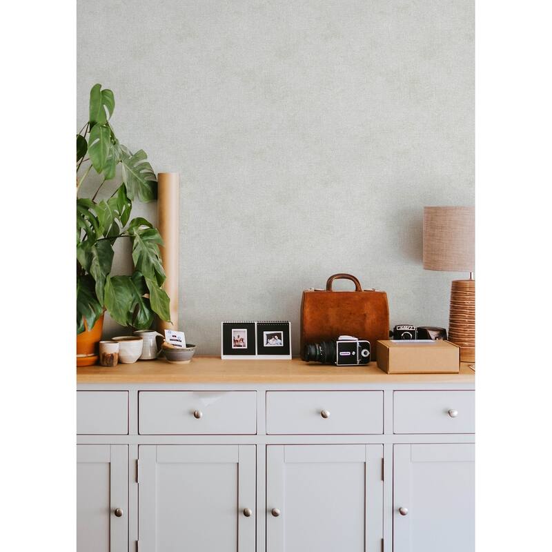 Chesapeake Homespun Grey Textured Wallpaper