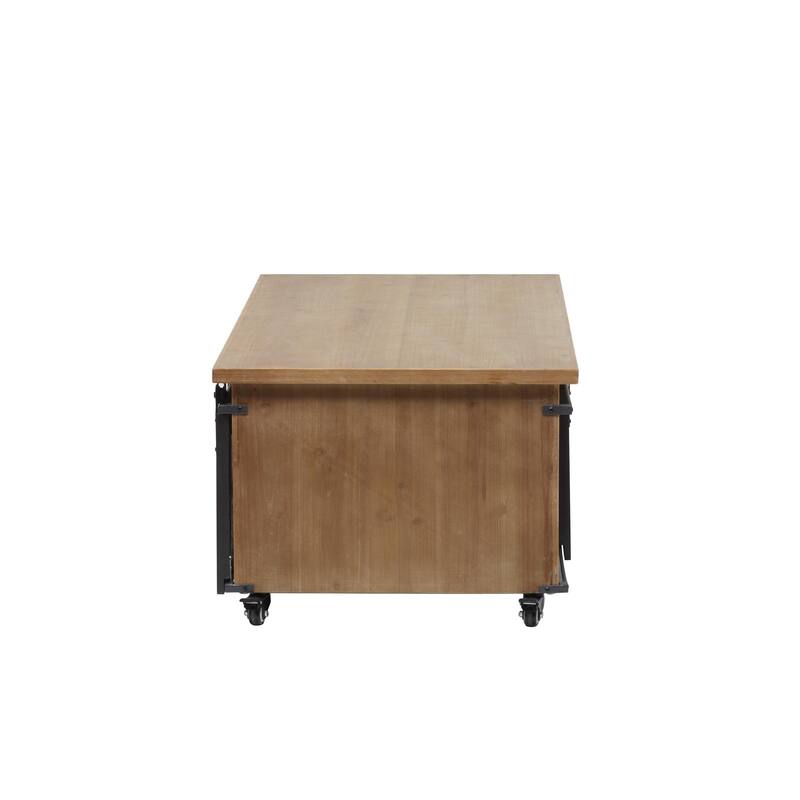Wood Coffee Table - Brown - Roche River Decor