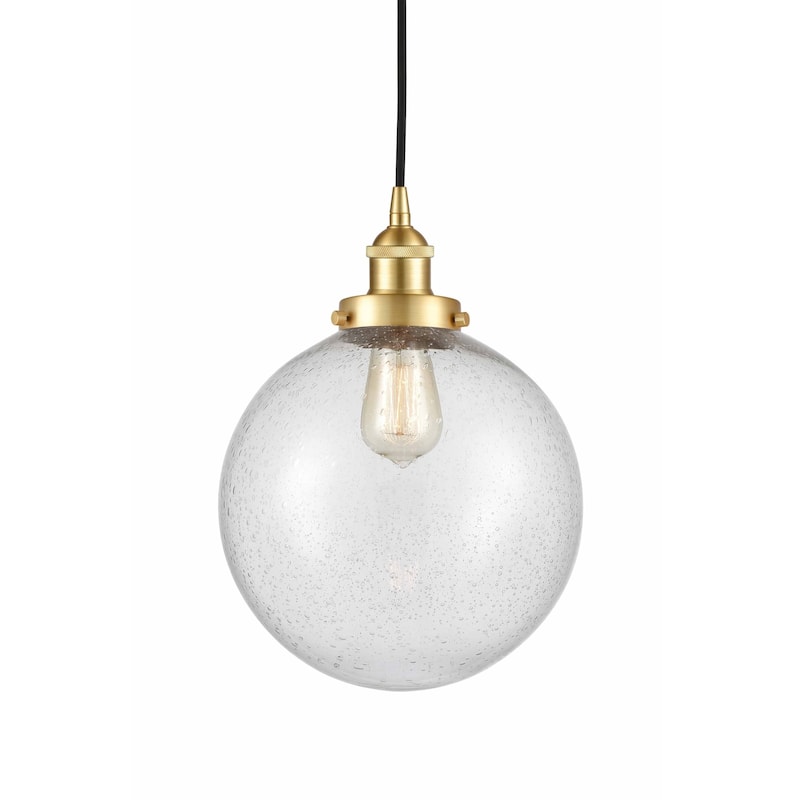 Innovations Lighting 616-1PH-14-10 Beacon Pendant Beacon 10" Wide - Satin Gold / Seedy